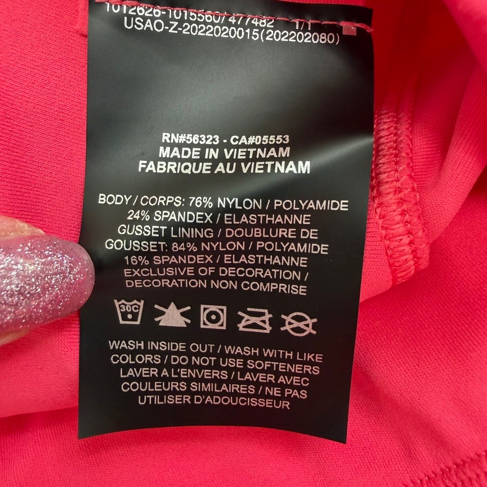 Nike‎ Universa Dri-FIT Pink High Rise Raw Hem 7/8 Leggings 1X DV4898-629 - Picture 8 of 8